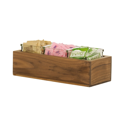 Cal-Mil 23183-3-78 Sydney 12.75" x 5" x 7.5"H Walnut Condiment Organizer