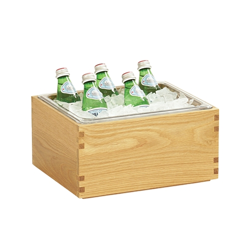 Cal-Mil 23184-10-21 Sydney 13.25" x 11" x 7.25"H Oak Beverage/Ice Display