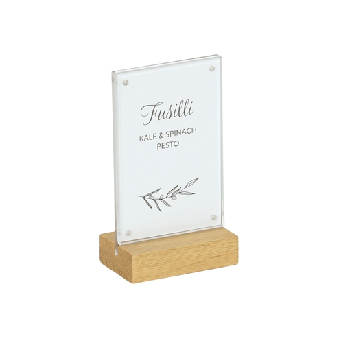 Cal-Mil 23185-46-21 Sydney 4" x 2.5" x 6.5"H Oak Card Holder - 6 Each