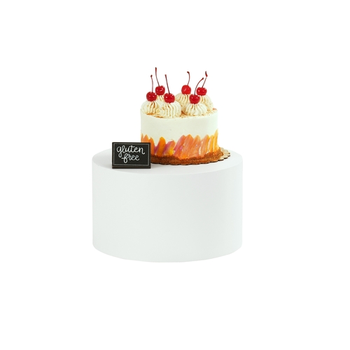 Cal-Mil 23200-127-15 Juno 12" Dia. X 7"H White Metal Display Riser
