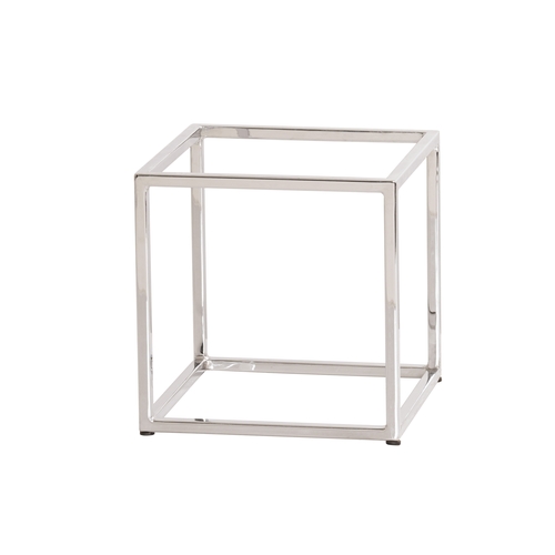 Cal-Mil 23201-10-49 10" x 10" x 10"H Chrome-Plated Metal Tube Display Riser