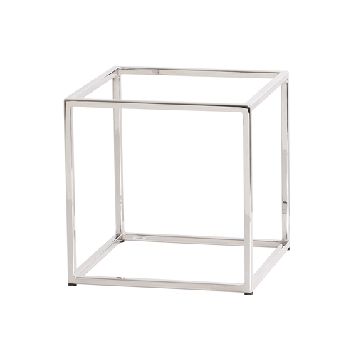 Cal-Mil 23201-12-49 12" x 12" x 12"H Chrome-Plated Metal Tube Display Riser