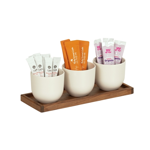 Cal-Mil 23204-78 Sydney 5" x 12.75" x 4.5"H Walnut Condiment Organizer