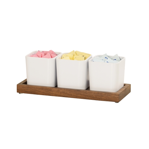 Cal-Mil 23206-78 Sydney 5" x 12.75" x 4.5"H Walnut Condiment Organizer