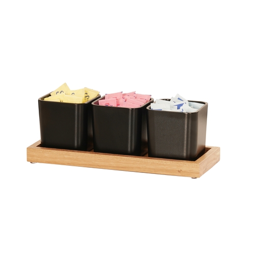 Cal-Mil 23207-21 Sydney 5" x 12.75" x 4.5"H Oak Condiment Organizer