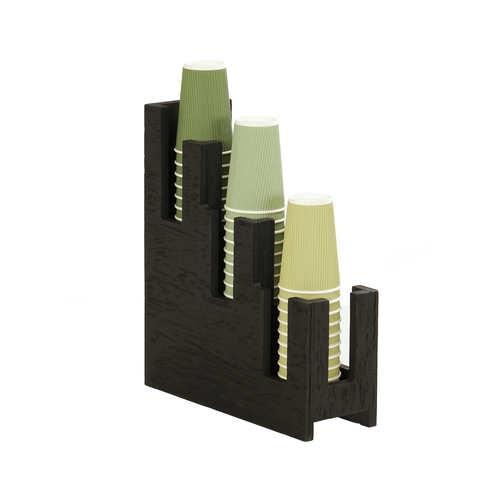 Cal-Mil 23434-13 Brooklyn 5" x 13" Wood 3-Section Vertical Cup Holder