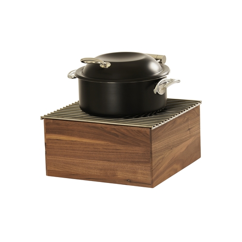 Cal-Mil 23453-78 Sydney 16" x 16" x 8"H Walnut Chafing Dish Stand