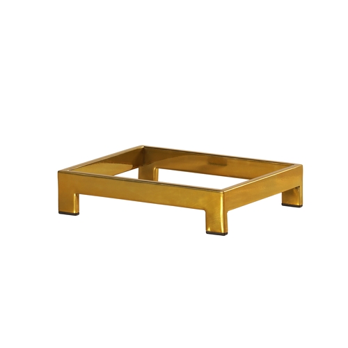 Cal-Mil 23604-3-130 Brooklyn 10" x 12" x 3"H Antique Brass Metal Display Riser