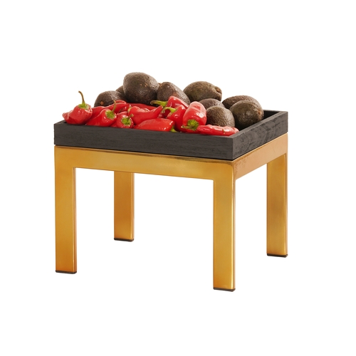 Cal-Mil 23604-9-130 Brooklyn 10" x 12" x 9"H Antique Brass Metal Display Riser