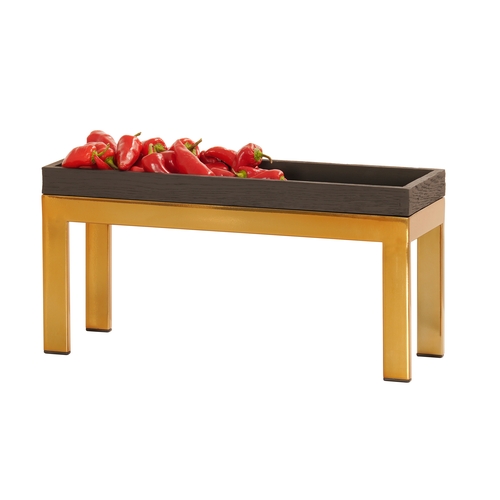 Cal-Mil 23605-9-130 Brooklyn 20" x 6" x 9"H Antique Brass Metal Display Riser