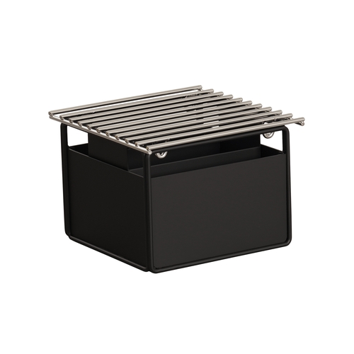Cal-Mil 23706-13 9" x 9" x 7.25" Black Metal Square Chafing Dish Stand