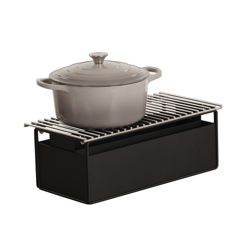 Cal-Mil 23708-13 20" x 10" x 7"H Black Metal Chafing Dish Stand