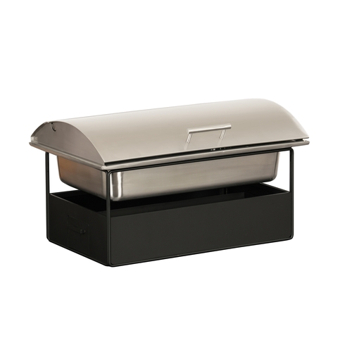 Cal-Mil 23710-13 23" x 17.5" x 13.75"H Black Metal Chafing Dish Stand