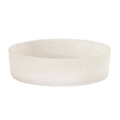 Cal-Mil 23738-12-126 12" Dia. x 3.25"H White Marble Resin Bowl