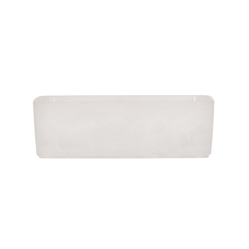 Cal-Mil 23739-10-126 10" x 10" x 3.25"H White Marble Resin Square Bowl