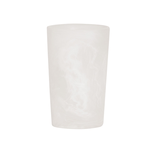 Cal-Mil 23742-4-126 3.75" Dia. x 5.75"H White Marble Resin Flatware Holder