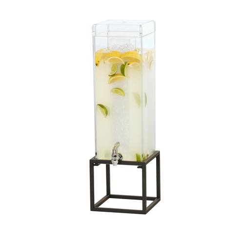 Cal-Mil 23750-3-13 Milo 8.25"x 8.25" x 25.75" Clear 3-Gallon Beverage Dispenser