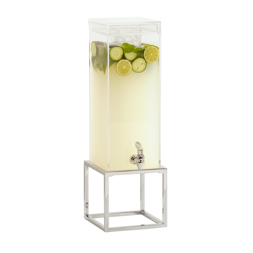 Cal-Mil 23750-3-49 Milo 8.25"x 9.75" x 25.75" Clear 3-Gallon Beverage Dispenser