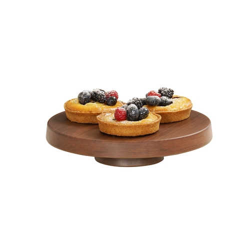 Cal-Mil 23755-122-78 12.25" Dia. x 2.25"H Walnut Melamine Display Pedestal