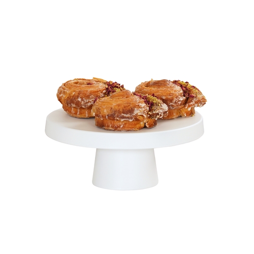 Cal-Mil 23755-124-15 12.25" Dia. x 4.25"H White Melamine Display Pedestal
