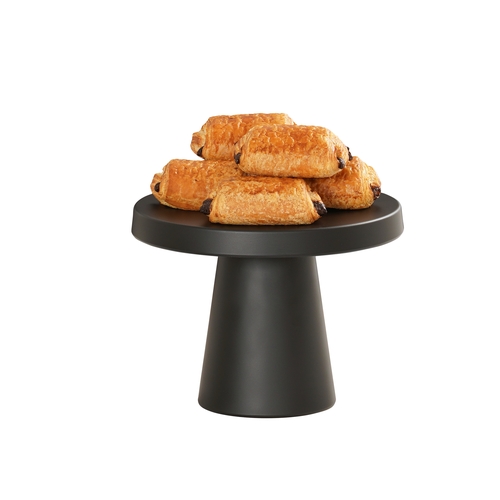 Cal-Mil 23755-127-13 12.25" Dia. x 7.25"H Black Melamine Display Pedestal
