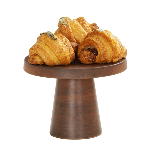 Cal-Mil 23755-127-78 12.25" Dia. x 7.25"H Walnut Melamine Display Pedestal