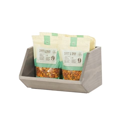 Cal-Mil 23762-9-110 Aspen 12" x 9" x 7" Grey-Stained Angled Wood Box