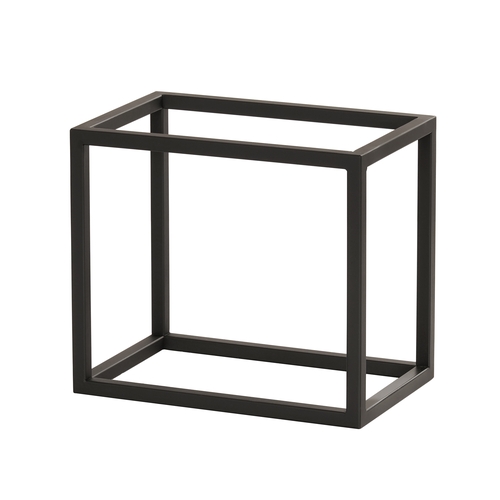 Cal-Mil 23800-9-13 6" x 10" x 9"H Black Metal Open Frame Display Riser