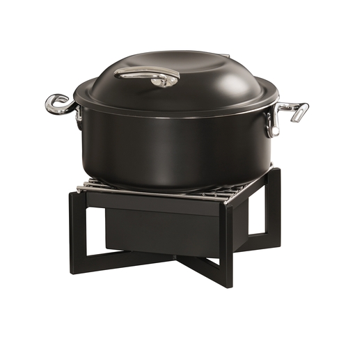 Cal-Mil 23803-13 Brooklyn 11" x 11" x 5.5"H Black Metal Chafing Dish