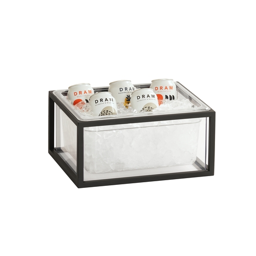 Cal-Mil 23805-10-13 Milo 13" x 10.5" x 7"H Black Metal Ice Display