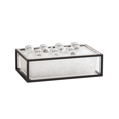 Cal-Mil 23805-12-13 Milo 12" x 20" x 7"H Black Metal Ice Display