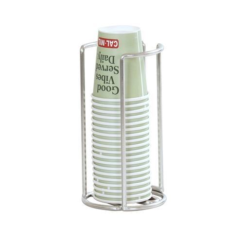 Cal-Mil 23806-49 Milo 4.5" x 4.5" x 8.5"H Chrome Wire Cup & Lid Holder