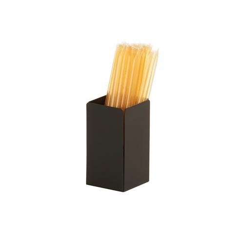 Cal-Mil 23828-13 Onyx 2.25" x 2.25" x 4"H Black Metal Condiment Organizer