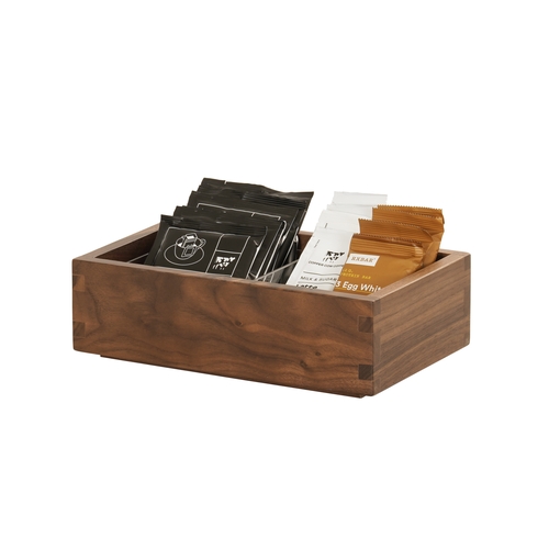 Cal-Mil 23842-3-78 Sydney 6.5" x 10" x 3"H Walnut Smallware Box
