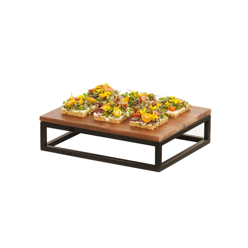 Cal-Mil 23853-3-13 Milo 10" x 12" x 3"H Black Metal Display Riser