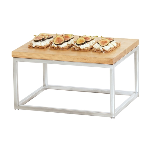 Cal-Mil 23853-6-49 Milo 10" x 12" x 6"H Chrome-Plated Metal Display Riser