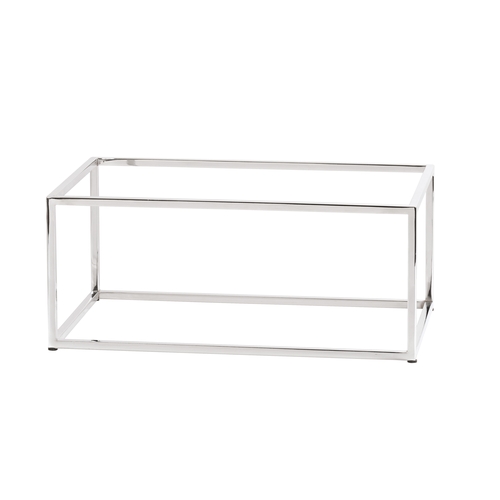 Cal-Mil 23854-3-49 Milo 12" x 20" x 3"H Chrome-Plated Metal Display Riser