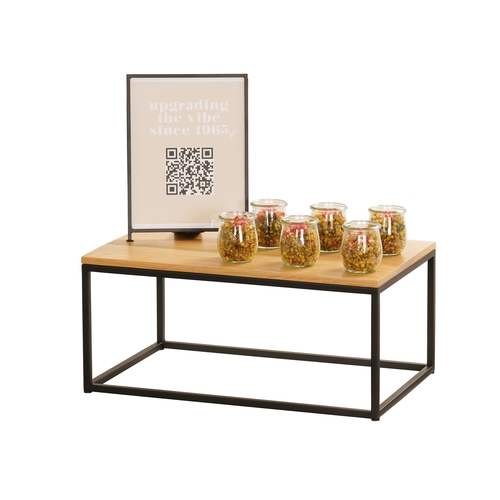 Cal-Mil 23854-9-13 Milo 12" x 20" x 9"H Black Metal Display Riser