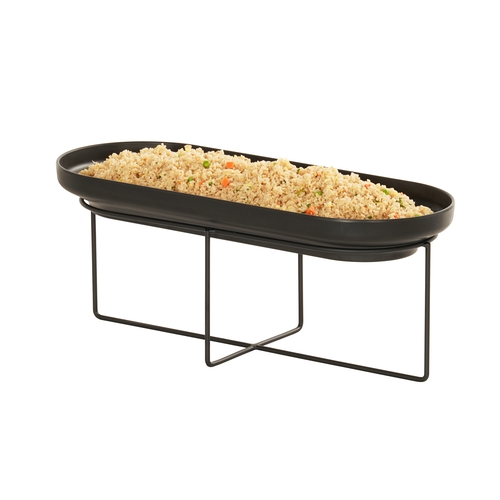 Cal-Mil 23864-7-13 Madison 20.5" x 8.25" x 7"H Black Wire Platter Riser