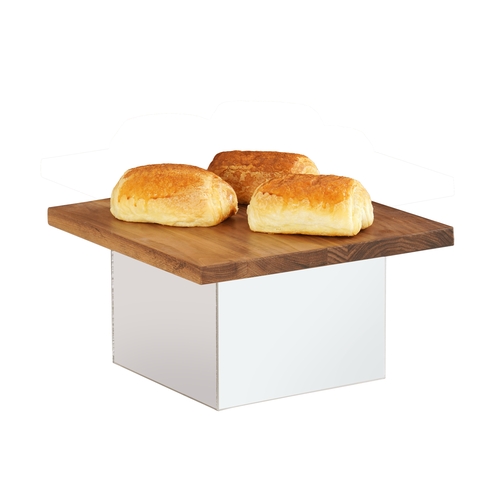 Cal-Mil 23872-4-49 Milo 8" x 8" x 4"H Chrome Finish Display Riser