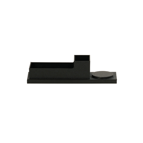Cal-Mil 24069-13 9.6" x 3" x 2.25"H Black Plastic In Room Cup/Coffee Tray
