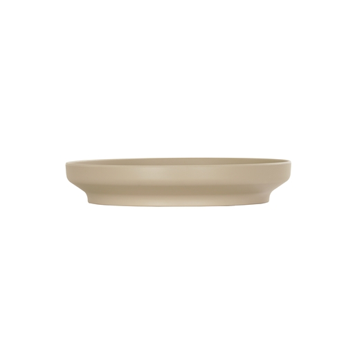 Cal-Mil 24114-14-125 Nova 14" Dia. x 2.5"H Taupe Coupe Bowl - 6 Each