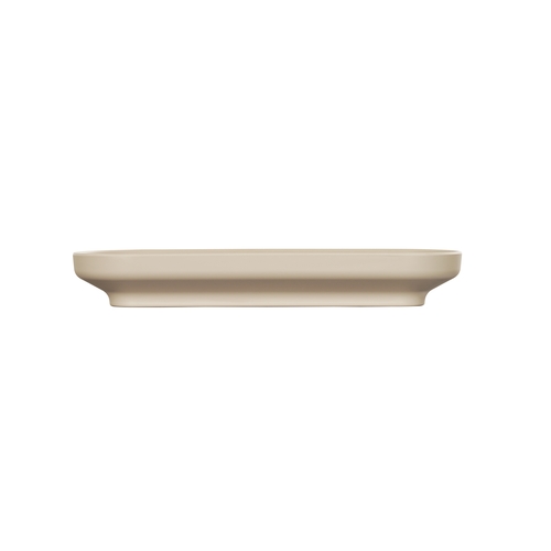 Cal-Mil 24114-618-125 Nova 6" x 18" x 2.5"H Taupe Melamine Coupe Platter - 6 Each