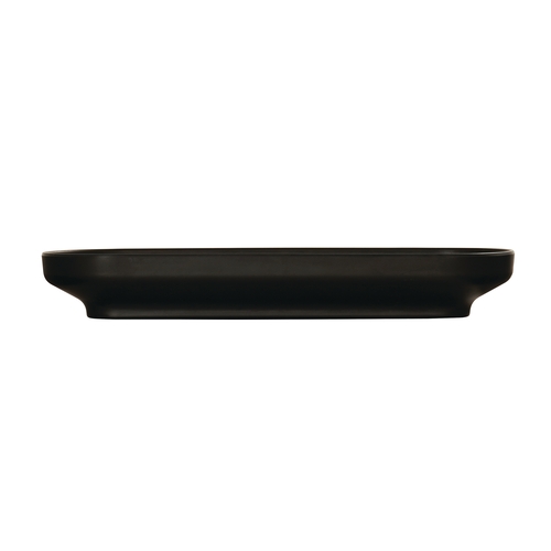 Cal-Mil 24114-618-13 Nova 6" x 18" x 2.5"H Black Melamine Coupe Platter - 6 Each