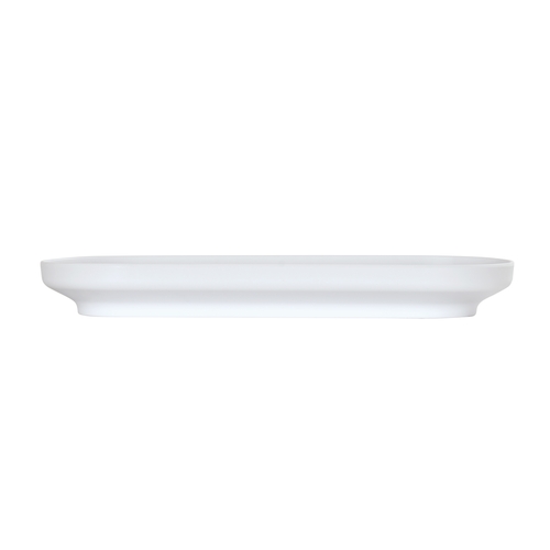 Cal-Mil 24114-922-15 Nova 9" x 22" x 2.5"H White Melamine Coupe Platter - 6 Each