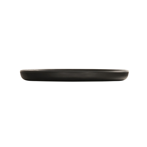 Cal-Mil 24120-8-13 Carmel 8" Dia. x 0.75"H Black Melamine Plate - 6 Each