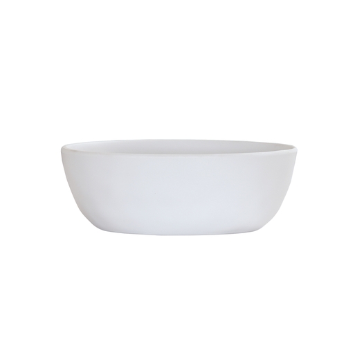 Cal-Mil 24121-7-15 Carmel 6.75" Dia. x 2.25"H White 30 oz. Melamine Soup Bowl