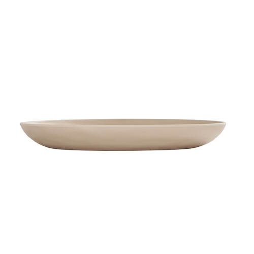 Cal-Mil 24122-1114-125 Carmel 11" x 14" x 1.75"H Taupe Melamine Pasta Platter