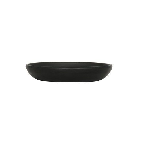 Cal-Mil 24122-6-13 Carmel 6.5" Dia. x 1"H Black Melamine 12 oz. Pasta Bowl