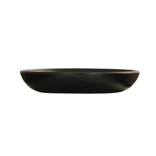 Cal-Mil 24122-7-13 Carmel 7" Dia. x 1.25"H Black Melamine 16 oz. Pasta Bowl